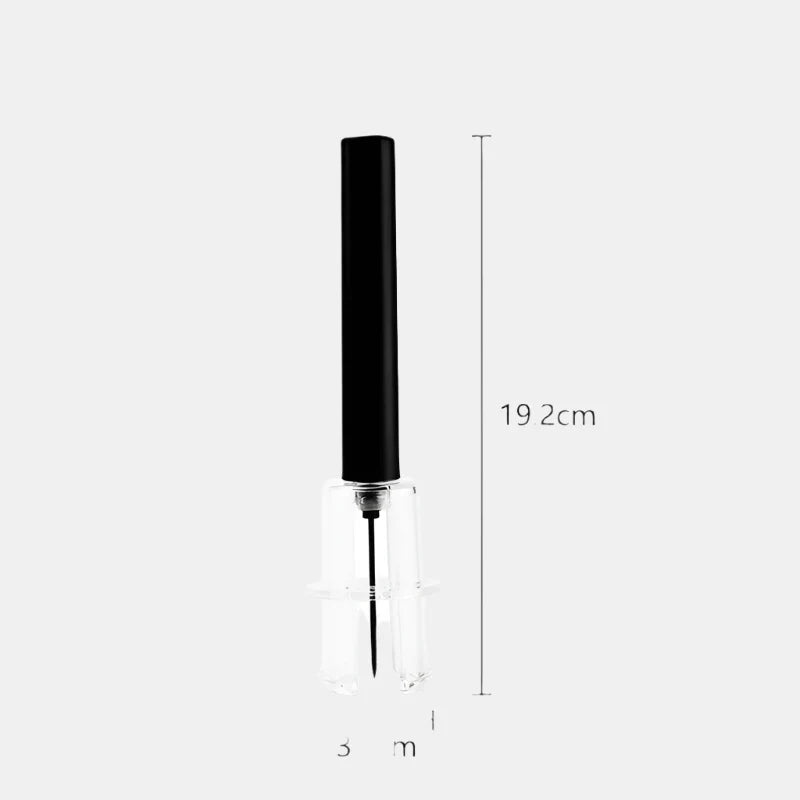 AeroCork stainless steel wine opener with black handle and dimensions displayed.